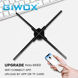 Giwox mới nhất 3d holographic màn hình máy chiếu màn hình video tường 65SD 720P bốn lưỡi Wifi APP điều khiển 3d ba chiều hd máy chiếu - Product Image 2