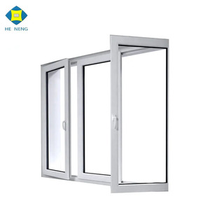 Phổ biến nhất Trung Quốc Nhà Máy Giá uPVC ventanas PVC nhà cửa Windows 3 Bảng điều chỉnh ba PVC khuôn cửa sổ - Product Image 2