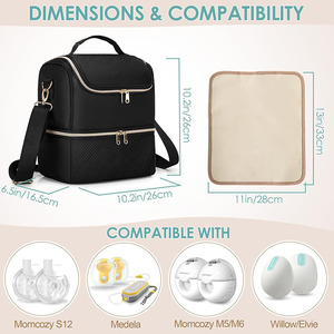 Bolsa Enfriadora <span class=keywords><strong>de</strong></span> Leche Materna Multifuncional <span class=keywords><strong>de</strong></span> Poliéster, Bolsa <span class=keywords><strong>de</strong></span> Viaje Aislada <span class=keywords><strong>de</strong></span> Doble Capa para Biberones y Extractores <span class=keywords><strong>de</strong></span> Leche - Product Image 2