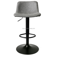 Tabouret de comptoir pivotant TUQ prêt à l'emploi, bleu marine, coque incurvée en PU, pour studio, siège de 41 cm, tabouret pivotant pour îlot de cuisine, pour loft