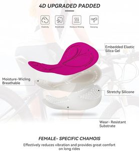 Pantaloncini da ciclismo da <span class=keywords><strong>donna</strong></span> con taglio alto imbottito in maglia 4D comodi <span class=keywords><strong>slip</strong></span> da bicicletta per intimo da <span class=keywords><strong>donna</strong></span> - Product Image 3