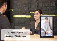 13.3 pouces LCD comptoir libre-service tactile kiosque Table écran rotatif Android panneau publicité lecteur signalisation numérique
