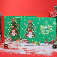 Boîte cadeau rigide haut de gamme pour Noël, souvenirs du Nouvel An, emballage festif pour cadeaux de fêtes, sapin de Noël