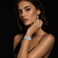 Montre-bracelet de luxe romantique pour femme, entièrement pavée de diamants, effet ciel étoilé, en argent S925, classique, étanche, mouvement à quartz