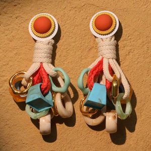 New Creative <b>Resin</b> <b>Ring</b> Pendant Earrings for Women - Product Image 5