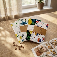 Serviette de cuisine multifonctionnelle en coton gaufré 100 % écologique et durable, motif floral, hypoallergénique, absorbante, pour usage domestique