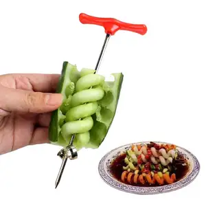 Accessori da cucina gadget coltello a spirale per frutta e verdura in acciaio inossidabile creativo Scroll