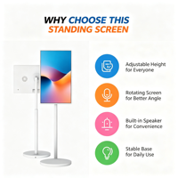 Papan Reklame LCD Mobile Portabel Digital Signage untuk Promosi Acara Pameran di Pusat Perbelanjaan
