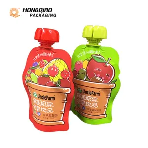 Hot Sale Food Grade Stand Up Spout Pouch Bag for Baby Food Fruit Puree Packaging