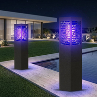 Lampe Solaire LED Anti-Moustiques avec Éclairage Violet, Piège à Moustiques pour Pelouse, Répulsif Anti-Moustiques, Balise Anti-Moustiques
