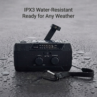 Radio de Supervivencia Recargable Portátil AM FM con Luz de Lectura y Alarma SOS de Alta Capacidad de 5000 mAh, Resistente al Agua IPX3