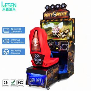 Simulateur de conduite commercial à thème crâne, machine de jeu de course d'intérieur à monnayeur pour centres de jeux - Product Image 1