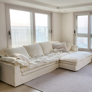 Wabi-sabi vải sofa linen trắng xuống có thể được tháo rời và rửa sạch Kích thước căn hộ kết hợp phòng khách sofa - Product Image 1