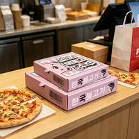 Boîte de livraison de pizza rectangulaire personnalisée avec impression, 10, 12, 14, 16 pouces, carton d'emballage de pizza en carton ondulé de qualité alimentaire avec logo