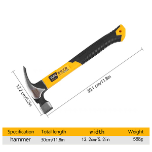 <span class=keywords><strong>Marteau</strong></span> à griffes pour retirer les clous - Poignée <span class=keywords><strong>ergonomique</strong></span> antidérapante, <span class=keywords><strong>marteau</strong></span> à griffes industriel de haute qualité et robuste - Product Image 2