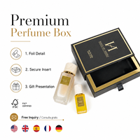 Caja de Perfume de Lujo con Diseño Personalizado, Impresión de Logotipo de Alta Gama, Reutilizable, con Lámina Dorada, Embalaje de Cajón