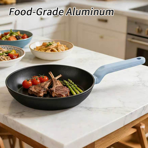 Fournitures de cuisine en gros, Poêle à frire/omlet moderne en aluminium forgé antiadhésive, compatible induction, avec poignée en bakélite - Product Image 6
