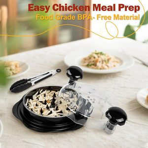 Déchiqueteur de poulet manuel en plastique sans BPA, grand modèle de 10 pouces, antidérapant, écologique, compatible lave-vaisselle, couleur personnalisée, avec logo personnalisé - Product Image 4