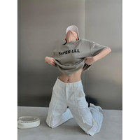Ensemble deux pièces décontracté d'été en coton de haute qualité pour couple, comprenant un T-shirt court à coupe droite et un pantalon ample à taille large, couleur unie, longueur au-dessus du genou