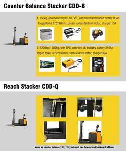 Load Mover 300Kg Elektro stapler Gabelstapler Batteries tapler China Electric Stacker - Product Image 4
