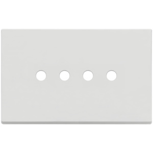 4Mx4 Round Matt White <b>Plate</b> 14.7x9.7x1.4 Wall <b>Switch</b> Cover - Product Image 1