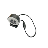 Webcam HD à mise au point automatique pour mini caméra PC 1080P avec anneau lumineux LED et capteur d'imagerie CMOS pour microphone