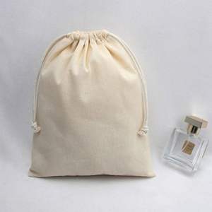 Bolsa de Algodón Orgánico Pequeña con Bordado Personalizado, Bolsa de Regalo Promocional de Lujo, Bolsa de Lona con Cordón - Product Image 1