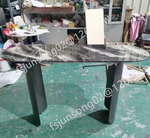 Js G03 Hiện Đại Sang Trọng Hành Lang Giao Diện Điều Khiển Bảng Vàng Kim Loại Chân 140Cm Dài Nhập Trang Trí Bàn Cao Bằng Đá Cẩm Thạch Hàng Đầu Sofa Trở Lại Bàn - Product Image 6
