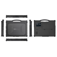 Laptop kasar 14 inci kualitas tinggi, PC Notebook kuat industri Intel Core I5/i7 Win 10/11 baterai panjang IP65 sidik jari RJ45