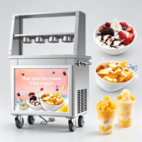 Máquina para Hacer Rollos de Helado Frito a Precio de Fábrica, Máquina para Hacer Rollos de Helado y Yogur Tailandés