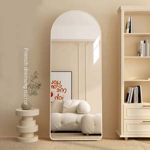 Espejo de piso de cuerpo completo de estilo francés moderno, tienda sencilla para el hogar, ropa Cyber Popular para niñas, accesorio de espejo para vestir en casa - Product Image 4