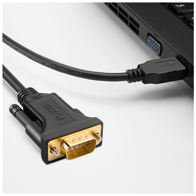 CableCreation DB9 Serial Converter Gold Plated PVC Jacket USB to RS232 Cable PL2303 Chipset Braided Shielded for Computer Use