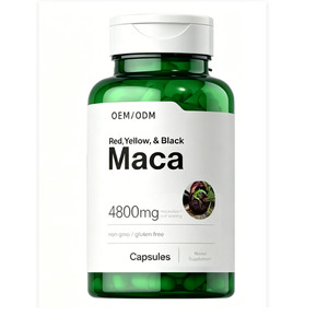 Capsules de racine de maca pour hommes - Soutien de la thyroïde et énergie - Compléments alimentaires à base de plantes pour adultes pour la santé - Product Image 1