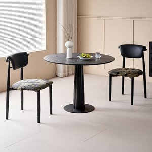 Ensemble table et chaises rondes en <span class=keywords><strong>bois</strong></span> de style rétro pour petits espaces, balcon, salon de thé, café, réception commerciale, négociation - Product Image 5