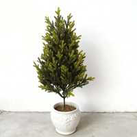 Décoration de plante verte artificielle, style forêt en plastique, petit arbre, mini paysage fait à la main, écologique, 53 cm, Noël