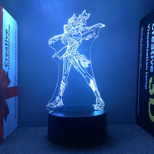 Valorant Figuur Neon 3d Led Lamp Voor Slaapkamer Custom Spel Held Acryl Nachtverlichting Gaming Room Decor Verjaardagscadeau