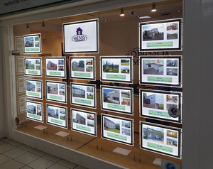 Affiche publicitaire rectangulaire double face A3 pour intérieur, panneau magnétique en acrylique, <span class=keywords><strong>agence</strong></span> <span class=keywords><strong>immobilière</strong></span>, boîte à lumière LED pour vitrine - Product Image 6