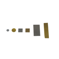 Plaque de feuille de platine/or 20x20x0,2 mm, bandes métalliques, électrode de platine, échantillon de chimie Pt/Au