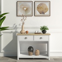 Meuble de salon moderne Bette Home, console grise pour couloir, table de luxe avec 2 tiroirs, armoire de rangement en MDF pour hôtel et villa
