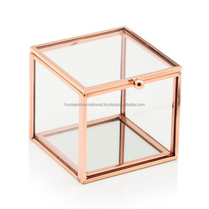 Cajas decorativas pequeñas de cristal para baratijas y joyas