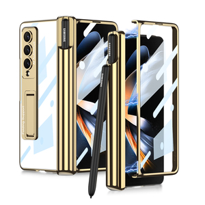 Étui transparent Laudtec pour Samsung Galaxy <span class=keywords><strong>Z</strong></span> <span class=keywords><strong>Fold</strong></span> <span class=keywords><strong>4</strong></span> 5 6 avec support pour <span class=keywords><strong>S</strong></span> <span class=keywords><strong>Pen</strong></span>, film trempé et protection intégrale pour la <span class=keywords><strong>coque</strong></span> magnétique <span class=keywords><strong>Fold</strong></span> - Product Image 1