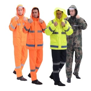 Impermeable de Alta Calidad, Chaqueta Impermeable de Poliéster y PVC con Cinta Reflectante, Traje para Lluvia para Motocicleta - Product Image 1