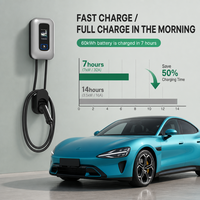 Borne de recharge pour véhicules électriques EVSE Type 2 IEC 61851 Mode 3 7KW 11KW 22KW Carte RFID IP55 CE OCPP 1.6 WiFi