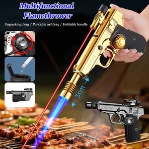Creativity Multifunctional <strong>Blazingly</strong> intense fire Gas <strong>Lighter</strong> Windproof Refillable Butane Metal Folding flamethrower <strong>Lighter</strong> - Product Image 4