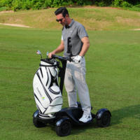 Scooter de golf électrique, chariot de golf pliable à 4 roues, batterie lithium 48V 20Ah, cadre en aluminium, direct usine