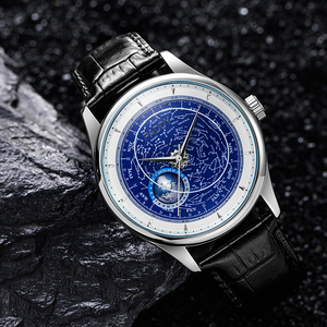 Reloj de Moda para Hombre, Moderno, Minimalista y de Lujo, con Logotipo Personalizado, Movimiento de Cuarzo, Correa de Cuero, Cristal, Caja de Aleación y Estuche - Product Image 1