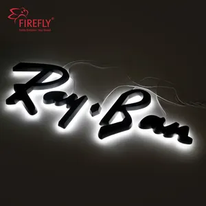 FIREFLY Custom Outdoor Company Logo 3D Metal Led Illuminate Channel Letter Electronic Sign para negocios