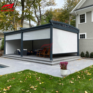 Moderne Aluminium-Motorisierte Lamellen-Dachpergola für Restaurants, Sonnenschutz-Pavillon, Bioklimatische <span class=keywords><strong>Pergola</strong></span> für Garagen - Product Image 5