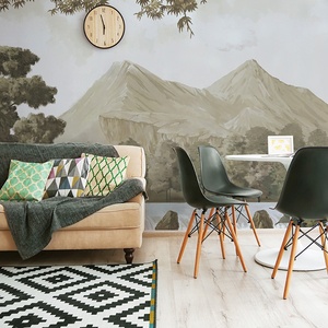 Murale Moderno con Paesaggio Naturale, Impermeabile, Facile da Applicare, Decorazione per Soggiorno e Camera da Letto, Fiume, Foresta, Montagna - Product Image 1