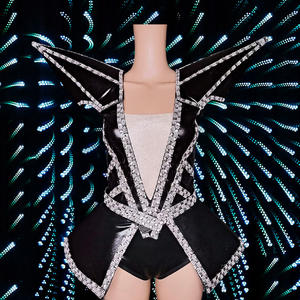 Vestido <span class=keywords><strong>de</strong></span> verano <span class=keywords><strong>de</strong></span> talla grande para mujer, con cuello cuadrado, cristal negro, cuero, Ceñido - Product Image 1